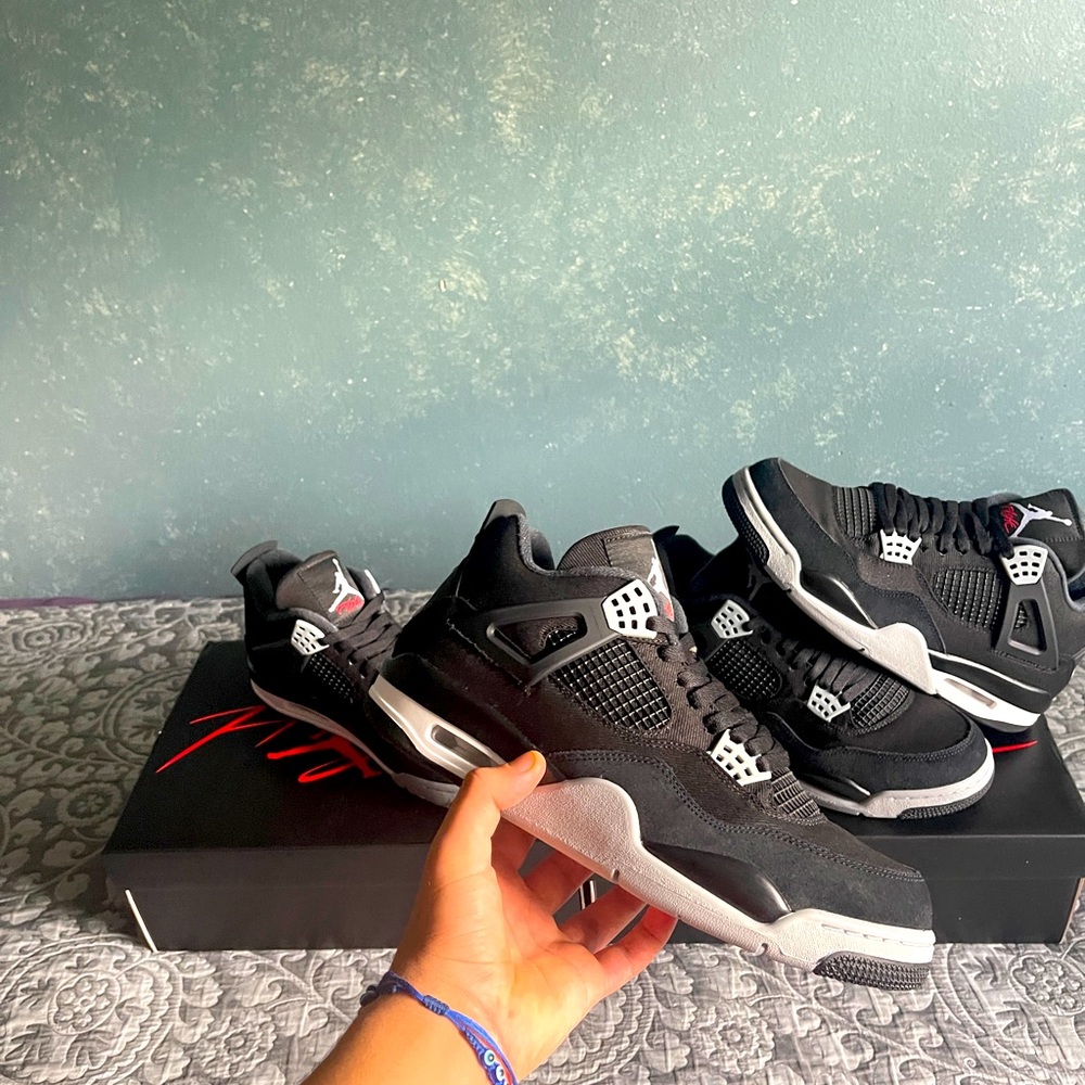 jordan 4 black canvas